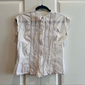 Vintage cotton sleeveless blouse